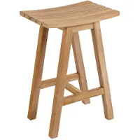 Brafab Gartenbarhocker Keros von aus Teakholz, modern, natur, für Outdoor, 65 cm Sitzhöhe