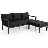 Brafab Gartenecksofa Delia von aus Aluminium und Olefin-Stoff, modern, anthrazit, inkl. Kissen