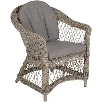 Brafab Kamomill Gartensessel inkl. Sitzkissen Geflecht/Olefin Beige