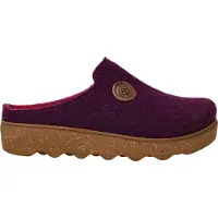 Rohde Damen Pantoffel Hausschuh Filz Plateausohle lose Einlagen Foggia-D 6120, Größe:40 EU, Farbe:Lila