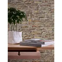 A.S. Création Vliestapete "Bricks & Stones Stein" gemustert matt neutral leicht strukturiert Steintapete Natursteintapete Tapeten Wohnzimmer Schlafzimmer Küche