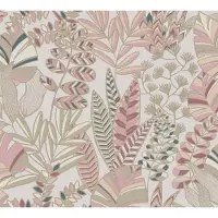 A.S. Création Vliestapete "Antigua Tapete Floral" gemustert matt neutral leicht strukturiert Pflanzen Tapete mit Blättern Retro Tapeten Wohnzimmer modern Flur Büro