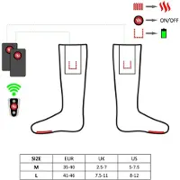 Glovii Beheizte Socken mit Fernbedienung, GQ3 | Größe: M