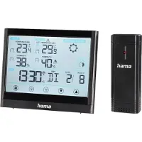 Hama Wetterstation Full Touch, Schwarz