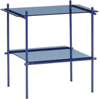 Hubsch Nische Beistell Tisch Quadratisch Klein Blau | 021112