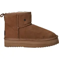 Warmbat Boots Wallaby Suede Plateau Damen Cognac-Schuhgröße 39