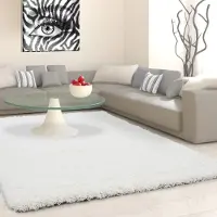 FLOOR Hochflor Teppich - Life Creme Weiß 80x150 cm