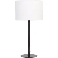 Beliani Nachttischlampe Weiß Boucle Trommelschirm Metallsockel 40 cm Modern Style Wohnzimmer Schlafzimmer