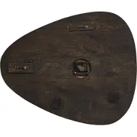 Beliani Wanduhr Dunkelbraun aus MDF 56 x 47 cm Asymmetrische Form Goldene Akzente Wohnaccessoires Dekoration für Wohnzimmer Schlafzimmer Küche