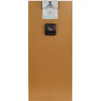 Beliani Wanduhr Gold aus Eisen Rechteckig 22 x 50 cm Modern Minimalistisch Wohnaccessoires Dekoration für Wohnzimmer Schlafzimmer Küche Flur