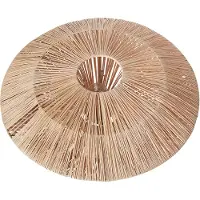 Beliani Tischlampe Naturfarben aus Stroh Boho Stil Modern Tischleuchte Leselampe für Nachttisch Schlafzimmer Wohnzimmer Wohnaccessoires