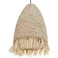 Beliani Hängelampe Naturfarben Boho Stil Modern Hängeleuchte für Esstisch Esszimmer Wohnzimmer Schlafzimmer