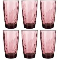 Bormioli Rocco Tumbler Diamond Rock Violett 470 ml (6er-Set)
