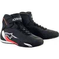Alpinestars Sektor Shoe Schwarz Weiß Rot Fluo Schuhe Größe US 13.5