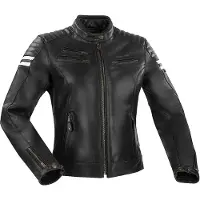 Segura Funky Damen Motorrad Lederjacke, schwarz, 42