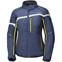 Held Silara wasserdichte Damen Motorrad Textiljacke, blau/neon-gelb, 4XL