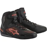 Alpinestars Faster-3 Rideknit Schwarz Rot Fluo Schuhe Größe US 8.5