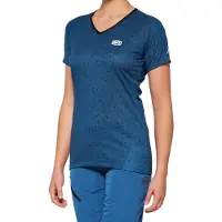 100% Airmatic Womens Short Sleeve Jersey L Slate Blue - atmungsaktives MTB-Tr....
