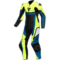 Dainese Gen-Z Junior Perf. Fluo-Gelb Blau Schwarz 1-Teiler Kombi Größe 164