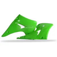 Polisport Off Road Kühlerspoiler seitlich Grün passend für Kawasaki KX125/K X250