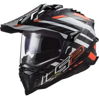 LS2 Helmets LS2 MX701 EXPLORER CARBON EDGE Integralhelm schwarz-fluo orange S S in orange/schwarz