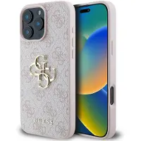 GUESS Apple iPhone 16 Pro Hülle - Kunststoff - - Backcover/Hard Case - Rosa