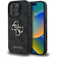 GUESS Apple iPhone 16 Pro Hülle - Kunststoff - - Backcover/Hard Case - Schwarz