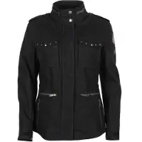 Helstons Tara Damen Motorrad Textiljacke, schwarz, S