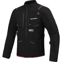 Ixon M-Skeid Schwarz Leuchtrot Motorrad Textiljacke Größe 2XL