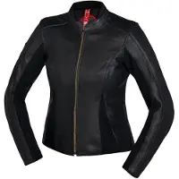 IXS Aberdeen Damen Motorrad Lederjacke, schwarz, 38