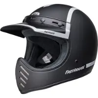 Bell Moto-3 Fasthouse Old Road Schwarz Weiß Integralhelm Größe M