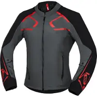 IXS Moto Dynamic Grau Rot Motorrad Textiljacke Größe XL