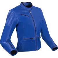 Segura Curve Damen Motorrad Lederjacke, blau, 46