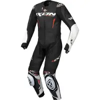 Ixon Vortex 3 Kid Schwarz Weiß Kinder 1-Teiler Motorrad Lederkombi Größe 10 YRS