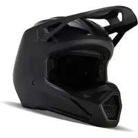 FOX V1 Solid Matt Schwarz Motocross Helm Größe 2XL