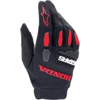 Alpinestars Honda Full Bore Handschuhe Schwarz Leuchtend Rot Größe 4XL