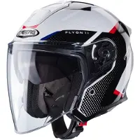 Caberg Flyon II Boss Weiß Schwarz Rot Jethelm Größe M