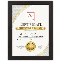 Zep V4721B Certificate Black 21x29,7 cm
