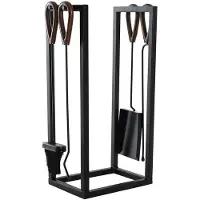 DKD Home Decor Kaminholz-Halter Stahl Aluminium (20 x 38 x 60 cm)