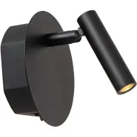Lucide JOLIJN – Wiederaufladbare Nachttischlampe / Wandleuchte – Batteriebetrieb – Ø 10,2 cm – LED – 1x2W 3000K – Magnetisch – Schwarz