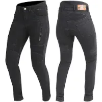Trilobite 2461 Parado Monolayer Slim Fit Damenjeans Lang Schwarz Größe 30