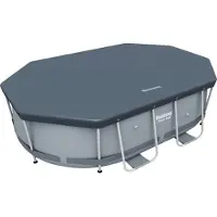 Bestway PVC-Abdeckplane 305 x 184 cm, schwarz, oval