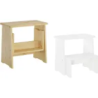 Erst-Holz Stufenhocker Klapphocker Tritthocker klappbar Kiefer natur oder weiß V-90.92-06