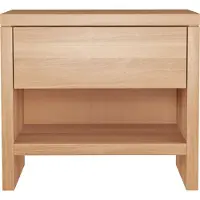 Erst-Holz Nachttisch Buche Nachtkästchen Bettkommode Nachtschrank mit Schublade 90.20-K39