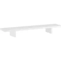 Erst-Holz Ablage, Tischaufsatz, Monitorständer, Organizer Kiefer weiß 100 cm für Laptoptisch 90.82W-90-10
