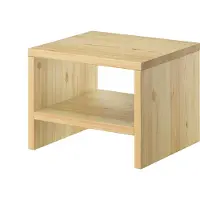Erst-Holz Nachttisch Kiefer massiv modernes kubisches Nachtkästchen in offener Form 90.20-K5