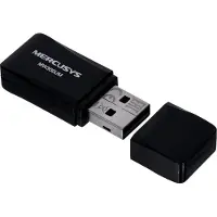 Mercusys MW300UM, Kabellos, USB, USB, Wi-Fi 4 (802.11n), 300 Mbit/s, Schwarz