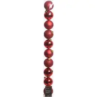 Décoris 10 Weihnachtskugeln 6cm Kunststoff Glitzer Christbaumschmuck Christbaumkugeln