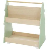 Joyz Kinder Bücherregal Tanne 60x38x705 cm Grün-Natur 2 Seitiges Regal aus Holz