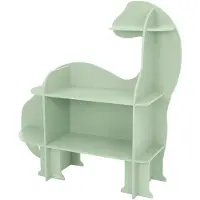 Joyz Kinderregal 3 Ebenen Dinosaurier aus Holz mit Offenen Regalen 110x31x110 cm